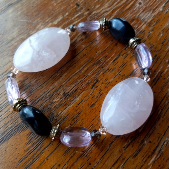 Handmade Jewelry - 🍀Rose Quartz Crystal Kandi Bracelt!!!
